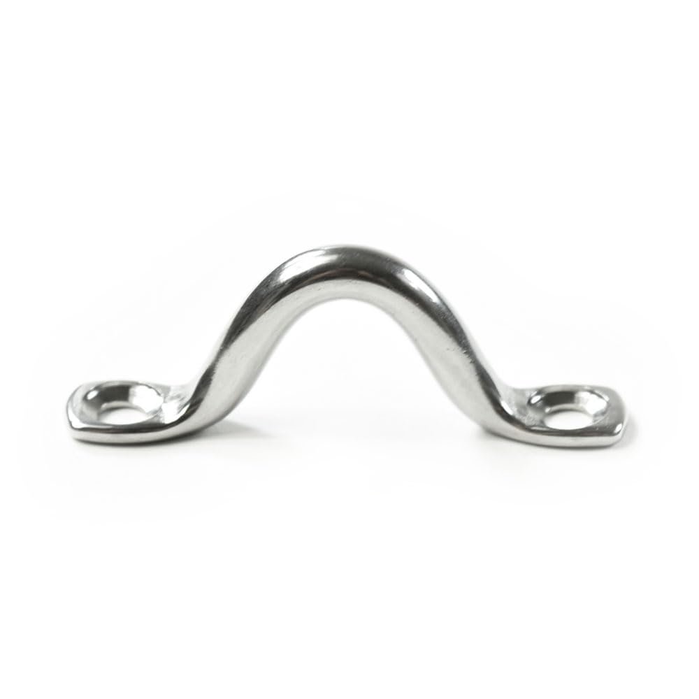 MARINE CITY Bimini Boat Top Pad Eye, 304 Grade Stainless Steel, Polished Finish, Sturdy, Durable for Boats, Yachts, Marines, Caravans, Kayaks