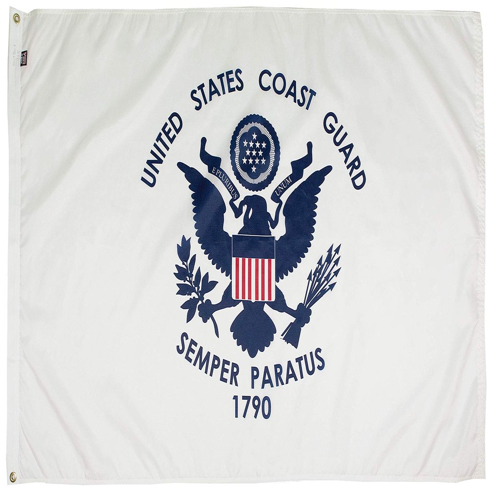 FlagSource U.S. Coast Guard Nylon Military Flag, Made in The USA, 5x8'