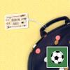 Kids Labels Durable Large Luggage & Bag Tag Soccer Design view 2