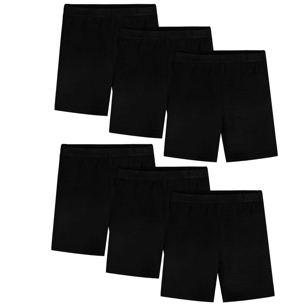 BOOPH Girls Dance Shorts Bike Short for Underdress 4-5T Black 6 Pack