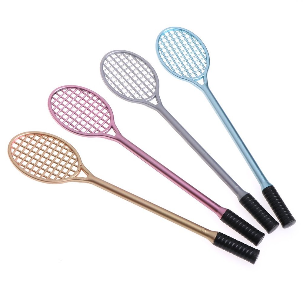 Itlovely Mini Badminton Racket Slime Form Crystal Soil Kit Play with Slime Gel Pen