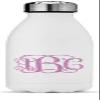 Personalized Pink & Purple Damask Water Bottle - 17 oz. - Stainless Steel - Full Color Printing view 1