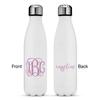 Personalized Pink & Purple Damask Water Bottle - 17 oz. - Stainless Steel - Full Color Printing view 2