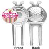 YouCustomizeIt Personalized Pink Monsters & Stripes Golf Divot Tool & Ball Marker view 2