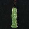 2" China Certified Nature Hetian Nephrite Jade Smart Kwan-yin Hand Carved Necklace Pendant 7091 view 2