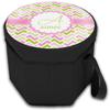 YouCustomizeIt Personalized Pink & Green Geometric Collapsible Cooler & Seat view 2