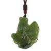 2" China Certified Nature Hetian Nephrite Jade Gold Fish Hand Carved Necklace Pendant 3777 view 1