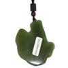 2" China Certified Nature Hetian Nephrite Jade Gold Fish Hand Carved Necklace Pendant 3777 view 4