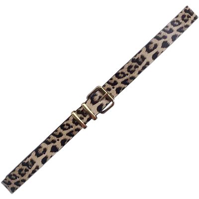 AMOYER Women Casual Faux PU Leather Belt Fashion Female Waist Belt for Pants Jeans Waistband with Alloy Buckle Leopard Print Belts