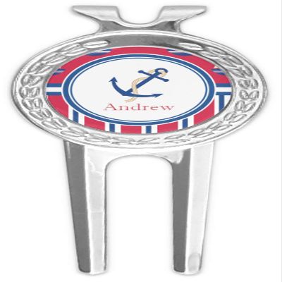 YouCustomizeIt Personalized Sail Boats & Stripes Golf Divot Tool & Ball Marker