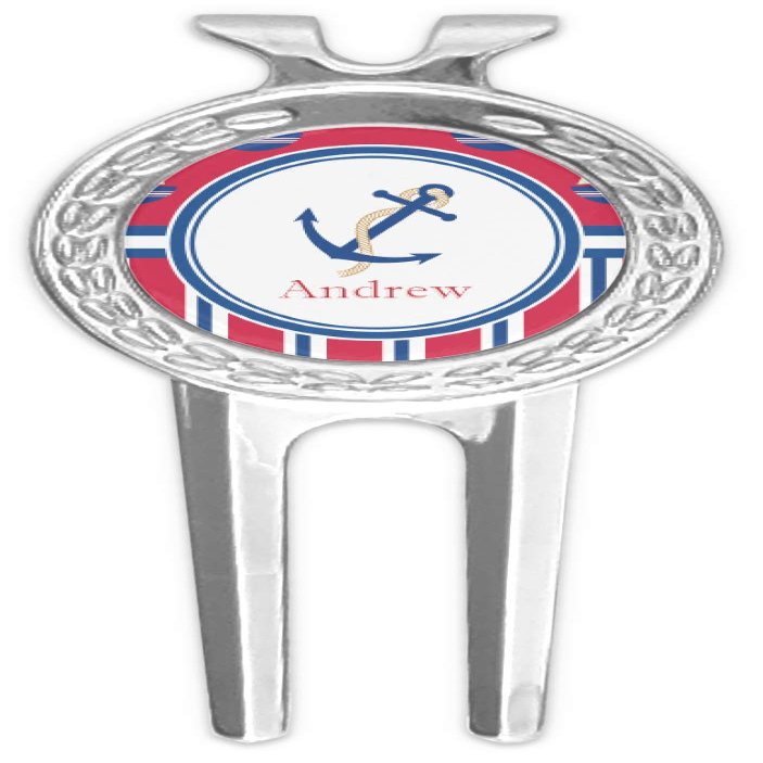 YouCustomizeIt Personalized Sail Boats & Stripes Golf Divot Tool & Ball Marker