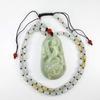 2.2" China Certified Grade A Nature Hisui Jadeite Jade Happy Double Magpie and Pumpkin Necklace Pendants view 2