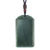 2.4" China Certified Nature Hetian Nephrite Jade Safety Plate Necklace Pendant 3416 view 1
