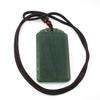 2.4" China Certified Nature Hetian Nephrite Jade Safety Plate Necklace Pendant 3416 view 3