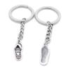 50 PCS Antique Silver Keyrings Keychains Key Ring Chains Tags Clasps AA461 Slippers Shoes view 1