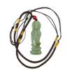 1.9" China Certified Nature Hetian Nephrite Jade Blessing Kwan-yin Hand Carved Necklace Pendant 7082 view 4