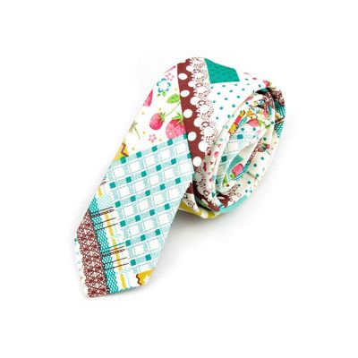 Men Cotton Double Sided Embroid Trend Necktie Brede Floral Stripe Tie 56 Colors (C24)