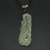 2.6" China Certified Nature Hetian Nephrite Jade Blessing Bat Hollow Carved Necklace Pendant 3380 view 2