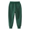 HUAER& Baby Boy's Jogger Pants Dinosaur Car Animal Print Drawstring Elastic Waist Sweatpants Cotton Toddler Athletic Pants 2 -Pack(Dark Green + Light Gray,4-5T) view 3