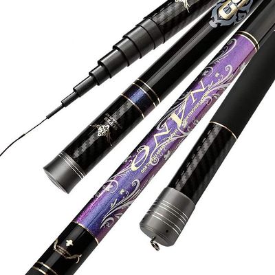ZFF Telescopic Fishing Rod 8m-16m Ultra Hard Ultralight Carbon Long Section Hit The Pole Long Distance Big Fish (Size : 10m)