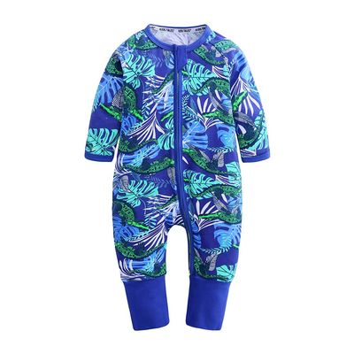 Kids Tales Baby Footies Double Zipper Romper Pajama Toddler Cotton Playsuit Infant Boy Girl Cartoon Graphic Jumpsuit
