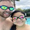 Aegend Swim Goggles, 2 Pack UV Protection, Adjustable, Anti Fog Swimming Goggles No Leaking Adult Men Women Youth, Aqua & Bright Rose view 2