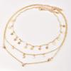 Aimimier Bohemia Layered Choker Necklace Star and Moon Necklace Star Choker Rhinestone Star Moon Charm Pendant Necklace Multilayer Necklaces for Women view 4