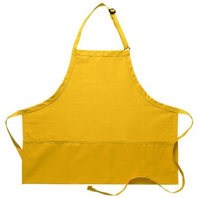 DayStar Apparel 200XL Extra Large Three Pocket Bib Apron (6 Pack), Yellow