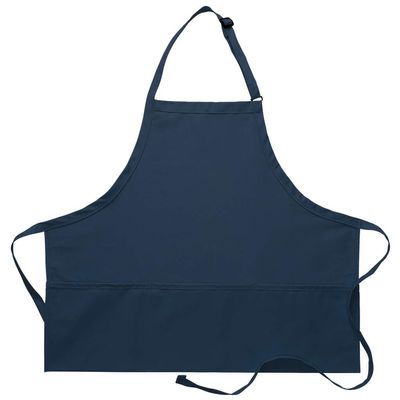 DayStar Apparel 200XL Extra Large Three Pocket Bib Apron (6 Pack), Navy