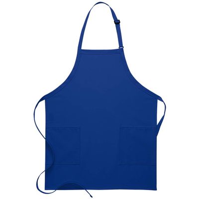 DayStar Apparel 230 Two Patch Pocket Bib Apron (6 Pack), Royal