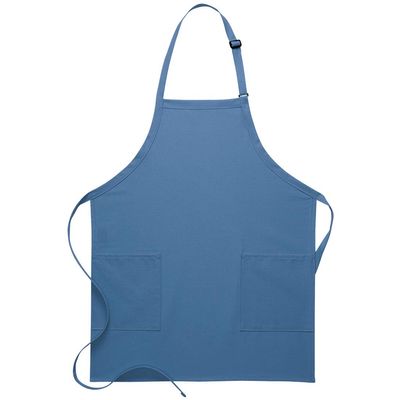 DayStar Apparel 230 Two Patch Pocket Bib Apron (6 Pack), Slate