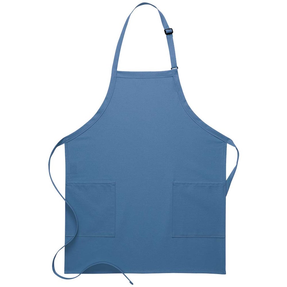 DayStar Apparel 230 Two Patch Pocket Bib Apron (6 Pack), Slate