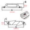 NRC&XRC Pair 3 Holes 6"(152mm) Heavy Dudy Marine Grade 316 Stainless Skene Boat Angled Bow Chocks Yacht Deck Dock Mooring Rope Cleat Chock view 2