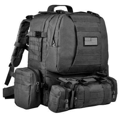 Suoki Military Tactical Backpack 60L with Built-up 3 MOLLE Bags Rucksacks 6 Day Assault Pack Bug Out Bag for Hunting Trekking Travelling