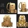 Suoki Military Tactical Backpack 60L with Built-up 3 MOLLE Bags Rucksacks 6 Day Assault Pack Bug Out Bag for Hunting Trekking Travelling view 3