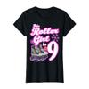 9 Year Old Skate Birthday Roller Girl Skating Theme 9th Gift T-Shirt view 1