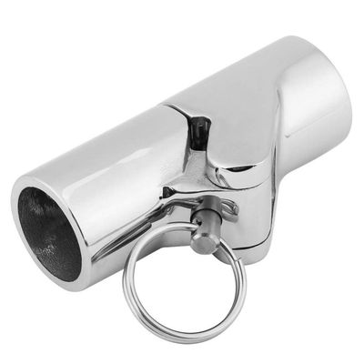 Boat Pipe Connector, Marine Stainless Steel Folding Swivel Coupling Tube Pipe Connector Boat Hardware Fitting(25mm)