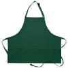 DayStar Apparel 200XL Extra Large Three Pocket Bib Apron (6 Pack), Emerald view 1