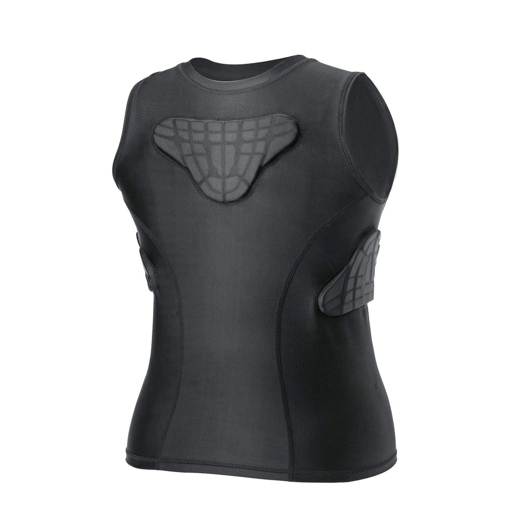 DGXINJUN Youth Chest Rib Protector Kids Boys Child Padded Shirt Sleeveless Undershirt Heart Guard Sternum Compression for Football Rugby Softball Baseball