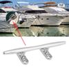 Aramox Boat Cleat, 6" Stainless Steel Mooring Boat Cleat Fasteners Hook Deck Rope Cleat Hollow Base Bollard for Boat Marine Kayak and Dock view 3