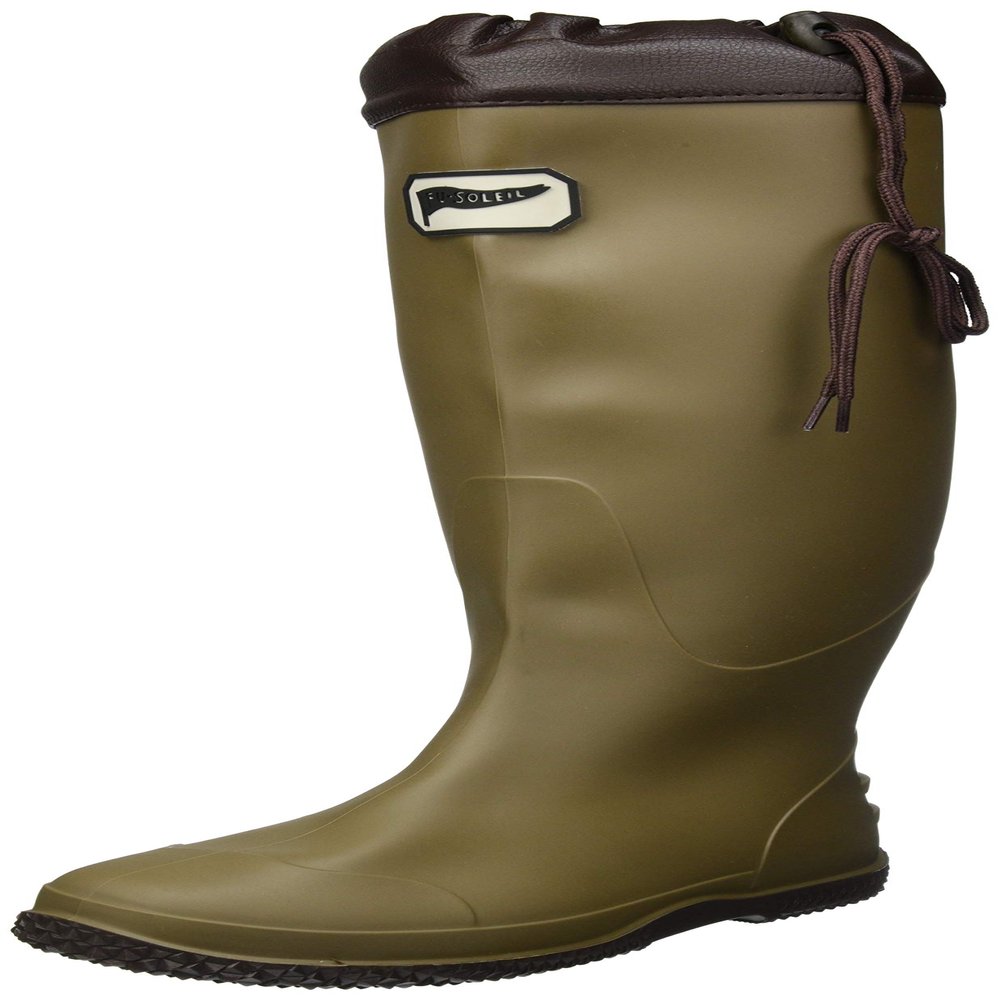  Hanshin Base FU5501PVC Portable Boots Flat Sole Khaki L
