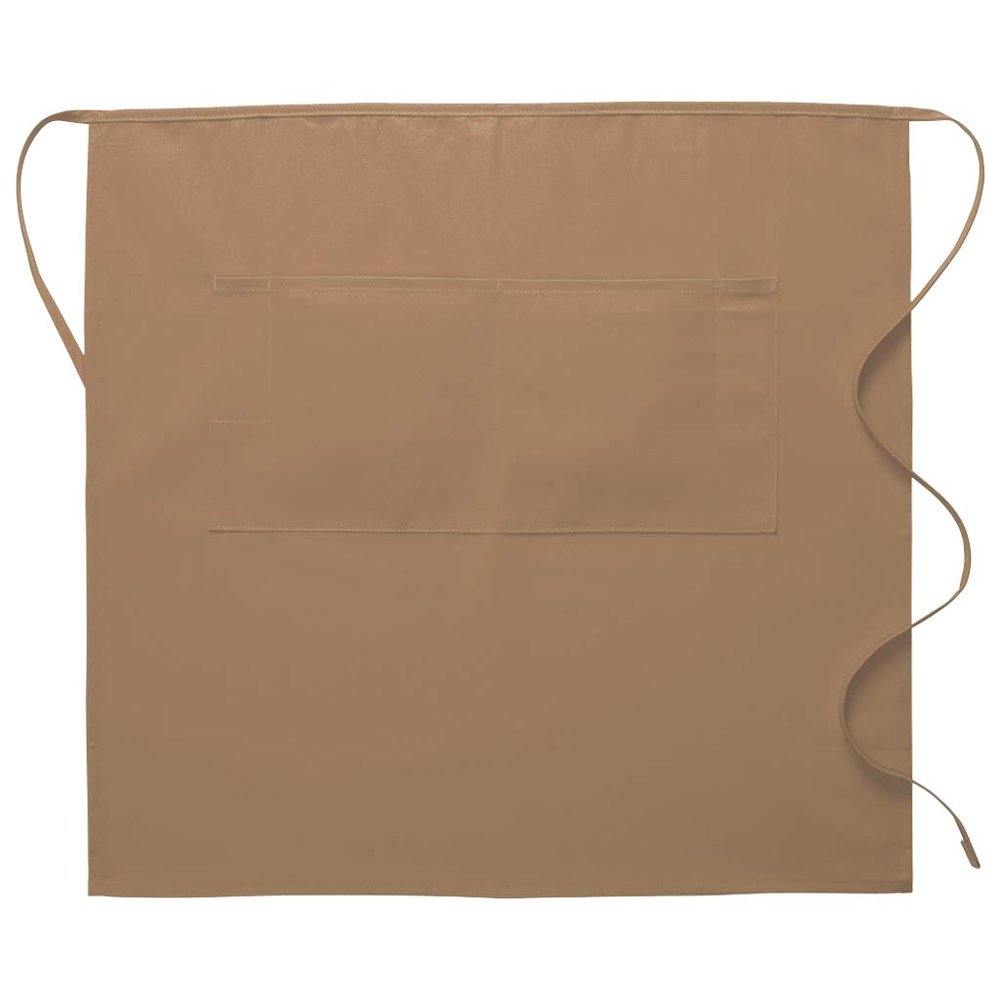 DayStar Apparel 124 3/4 Bistro Apron w/Center Divided Pocket (6 Pack), Khaki
