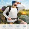 Roadbox Mens UPF 50+ UV Sun Protection Shirts Outdoor Long Sleeve SPF Diving Rash Guard for Fishing Hiking Swimming White view 3
