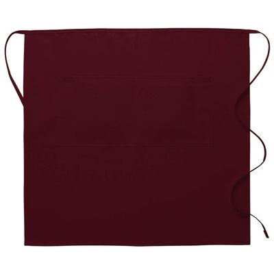 DayStar Apparel 124 3/4 Bistro Apron w/Center Divided Pocket (6 Pack), Maroon