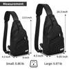 AMJ Crossbody Sling Bag Men Women, Casual Shoulder Backpack, Chest Daypack Satchel for Hiking Travel (Small, Black) view 2