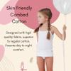 Feathers Girls Solid White Tagless Camisole, Super Soft Cotton Undershirts (3/Pack) view 4