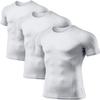 ATHLIO Men's 3-Pack Cool Dry Compression Shirts, XXL - Sports Baselayer Tops, Short Sleeve, White view 1