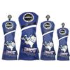 SHABIER Snow Leopard #1#3#5 H Golf Wood Headcovers 3PC/Set 460CC Driver/Fairway Wood/Hybrid PU Leather Head Covers Set (4 pcs Set Cover) view 1