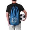Alomejor Sports Training Drawstring Backpack Exercising Mesh Storage Bag for Basketball Football Soccer(Blue) view 3