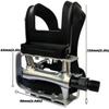 YBEKI All-Terrain Bike Pedals with Toe Clips & Adjustable Straps Dual-Purpose Resin/Alloy Bicycle Pedals 9/16" Spindle - Indoor/Outdoor Use for Exercise/Spin/Road Bikes MTB (Silver) view 3